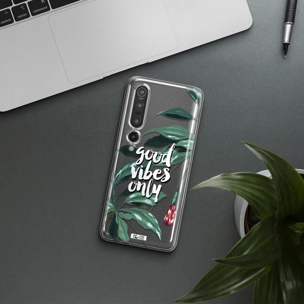 Tropical Vibes Green Xiaomi Mi 10 Pro Clear TPU Case