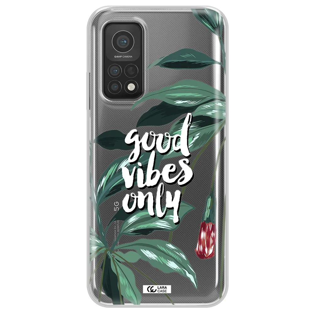 Tropical Vibes Green Xiaomi Mi 10T Clear TPU Case