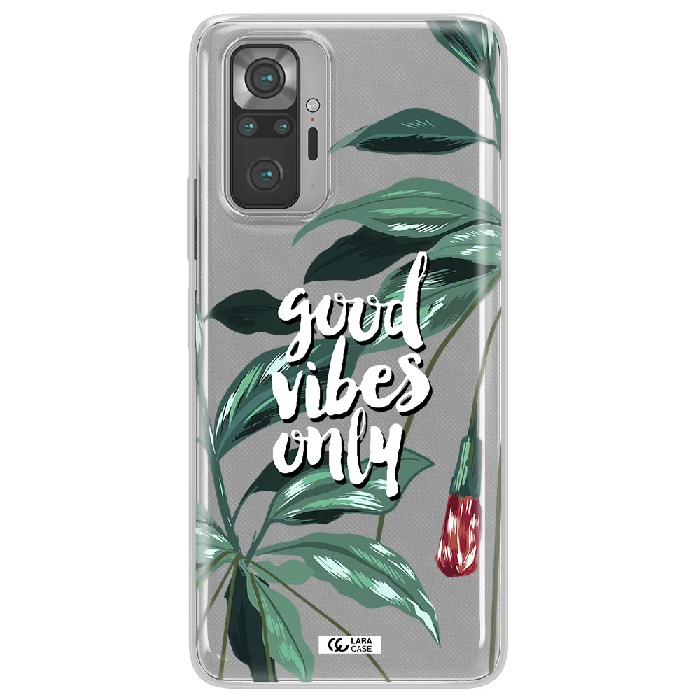 Tropical Vibes Green Xiaomi Note 10 Pro Clear TPU Case