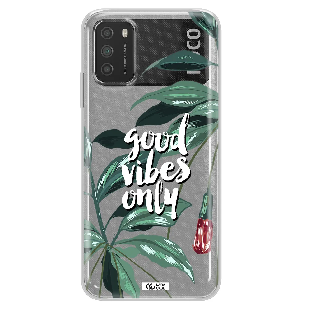 Tropical Vibes Green Xiaomi Poco M3 Clear TPU Case