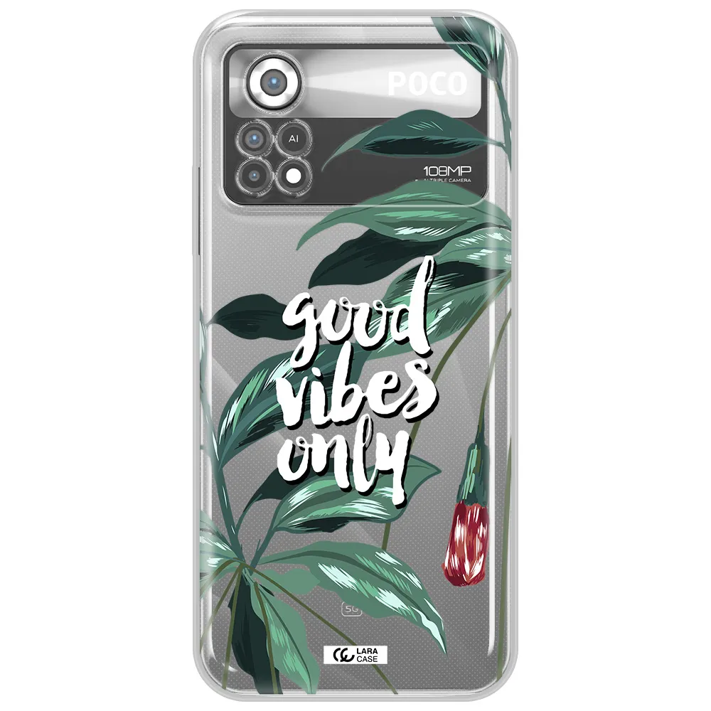 Tropical Vibes Green Xiaomi Poco X4 Pro Clear TPU Case