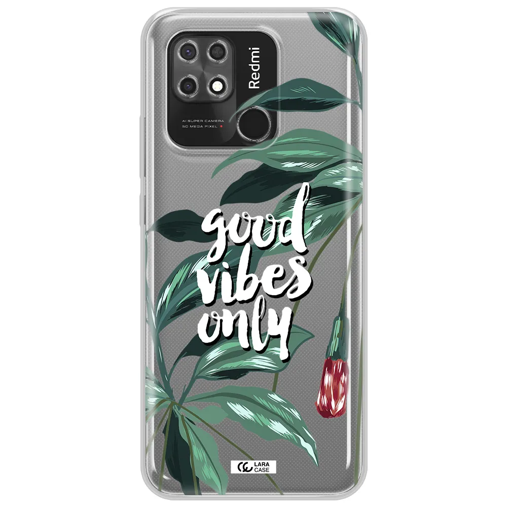 Tropical Vibes Green Xiaomi Redmi 10C Clear TPU Case