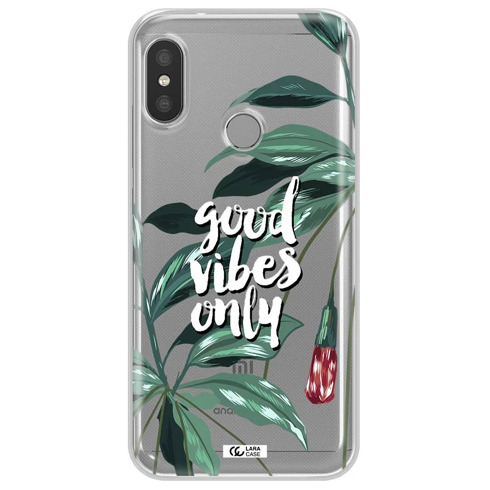 Tropical Vibes Green Xiaomi Redmi 6 Pro Clear TPU Case