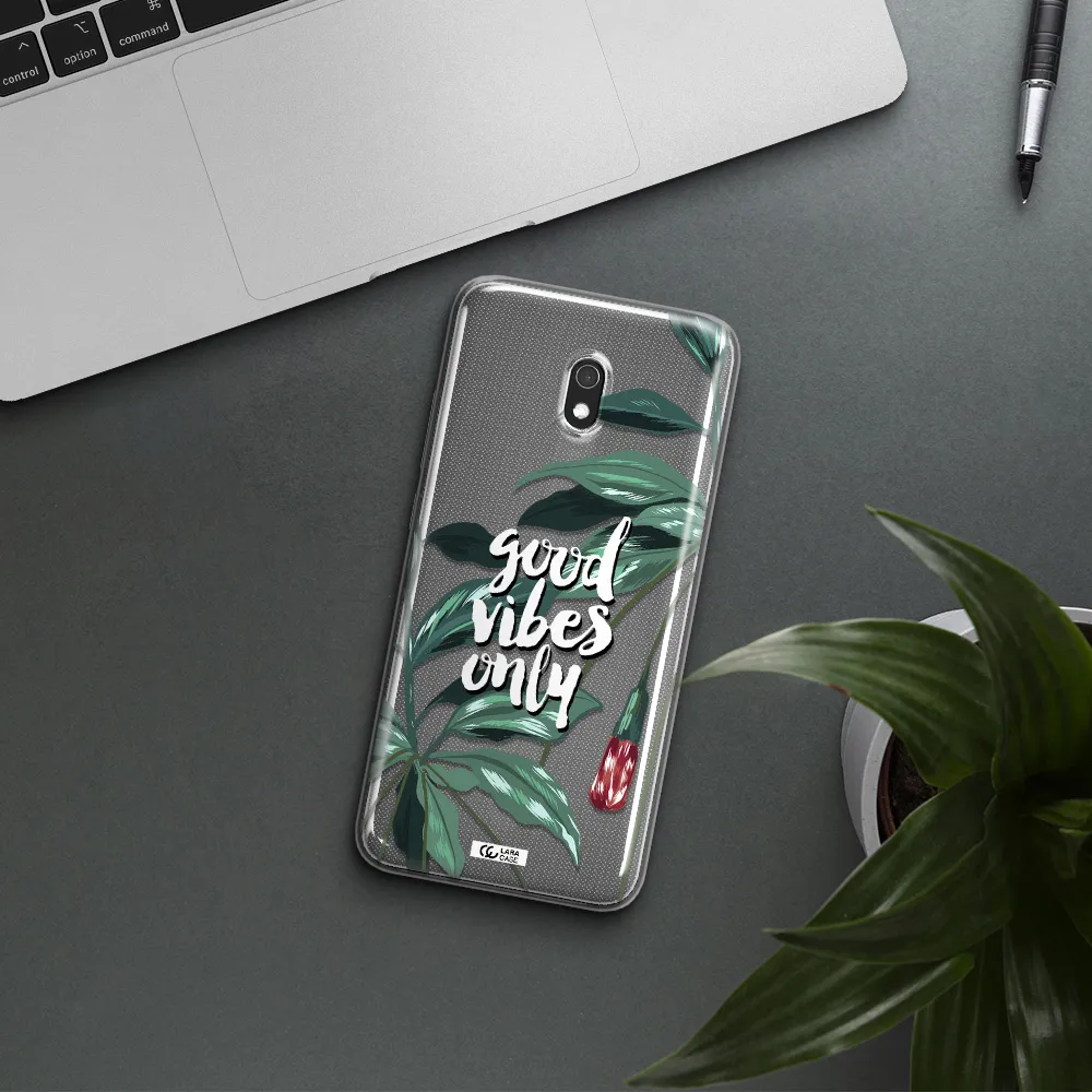 Tropical Vibes Green Xiaomi Redmi 8A Clear TPU Case
