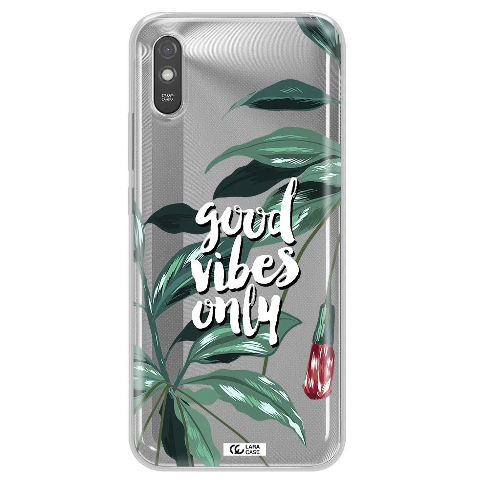 Tropical Vibes Green Xiaomi Redmi 9A Clear TPU Case