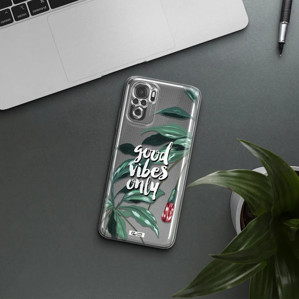 Tropical Vibes Green Xiaomi Redmi Note 10S Clear Tpu Case