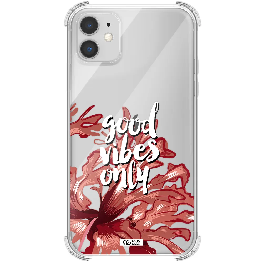 Tropical Vibes Red Apple iPhone 11 Clear PC Case