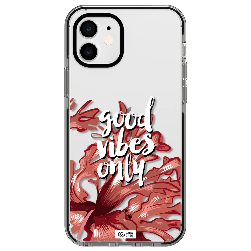Tropical Vibes Red Apple iPhone 11 impact black border Case