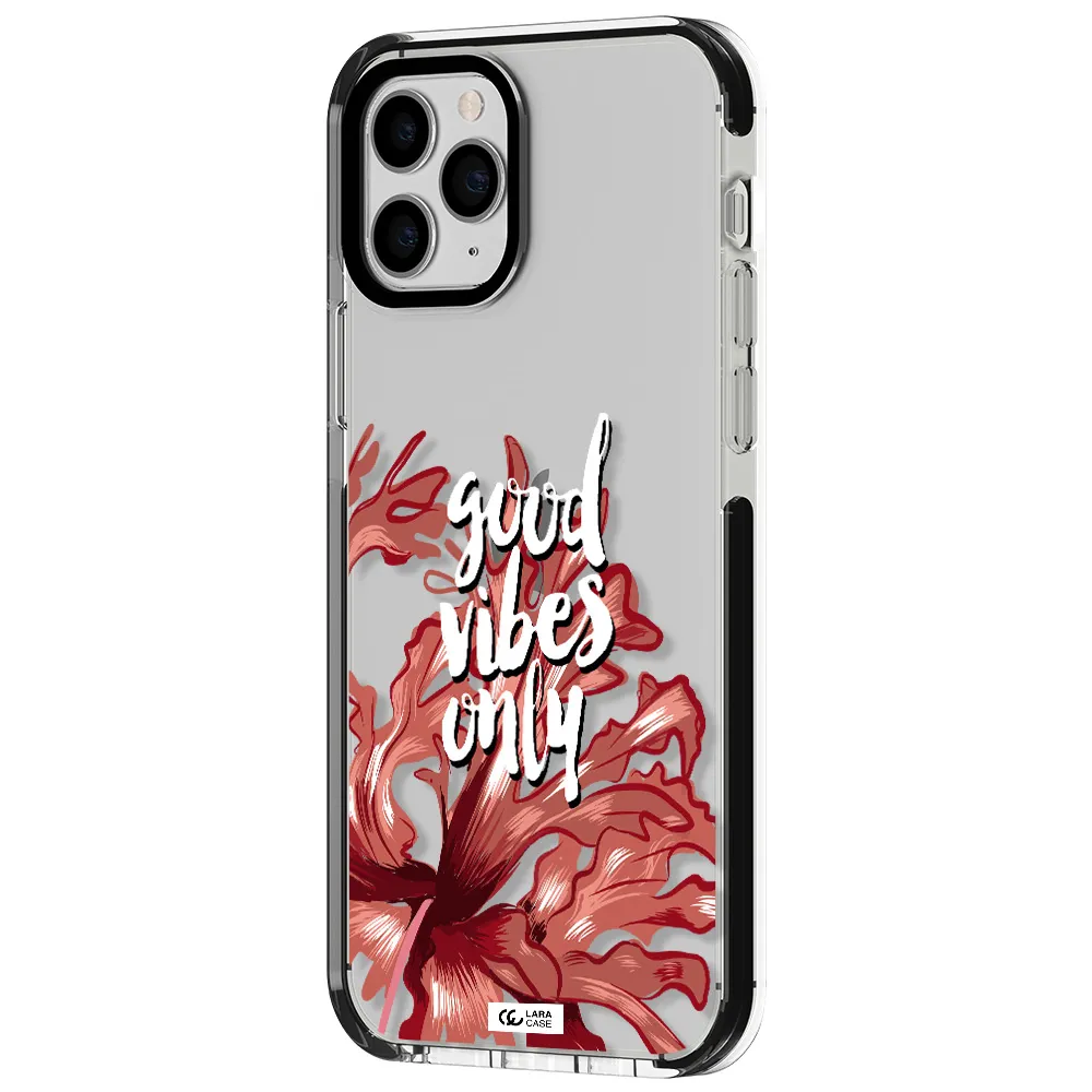 Tropical Vibes Red Apple iPhone 11 pro impact black border Case