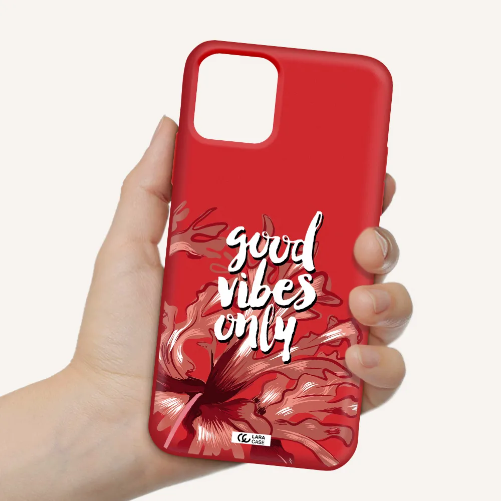Tropical Vibes Red Apple iPhone 11 pro max Silicone Imperial Red Case