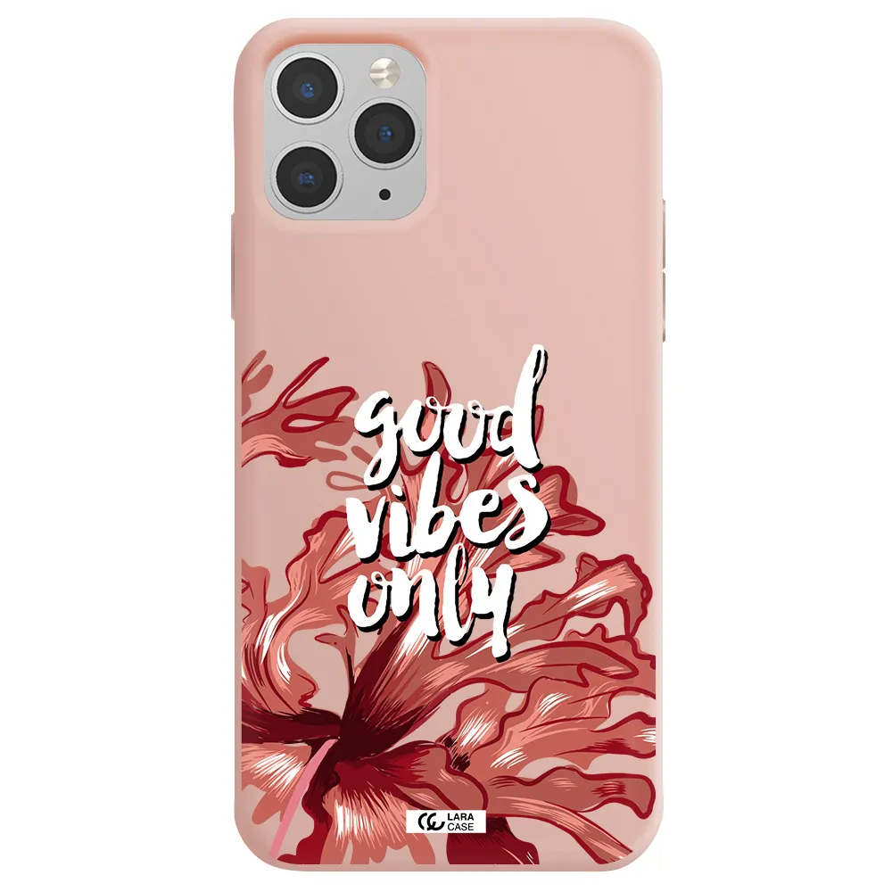 Tropical Vibes Red Apple iPhone 11 pro max Silicone pastel pink Case