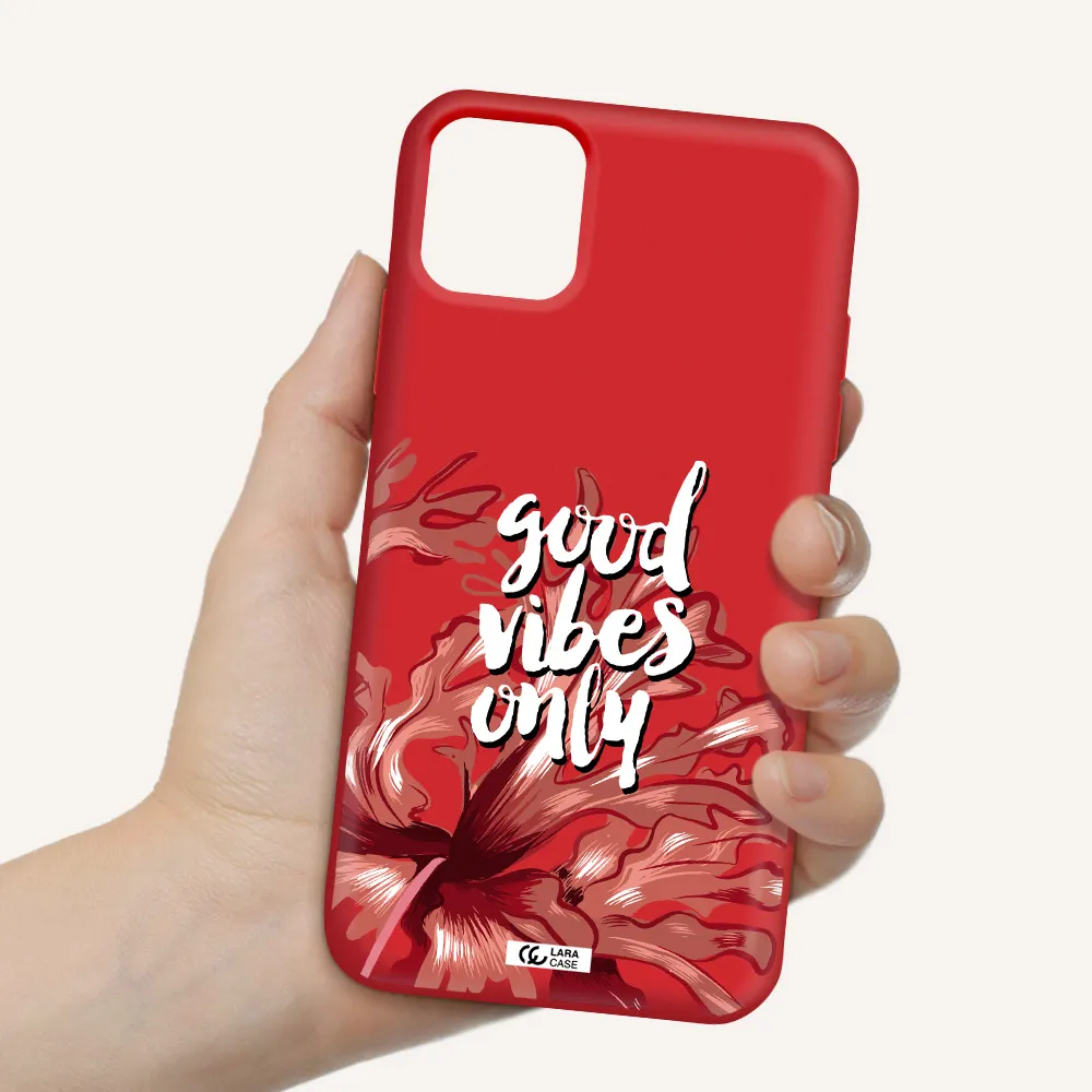 Tropical Vibes Red Apple iPhone 11 Silicone Imperial Red Case