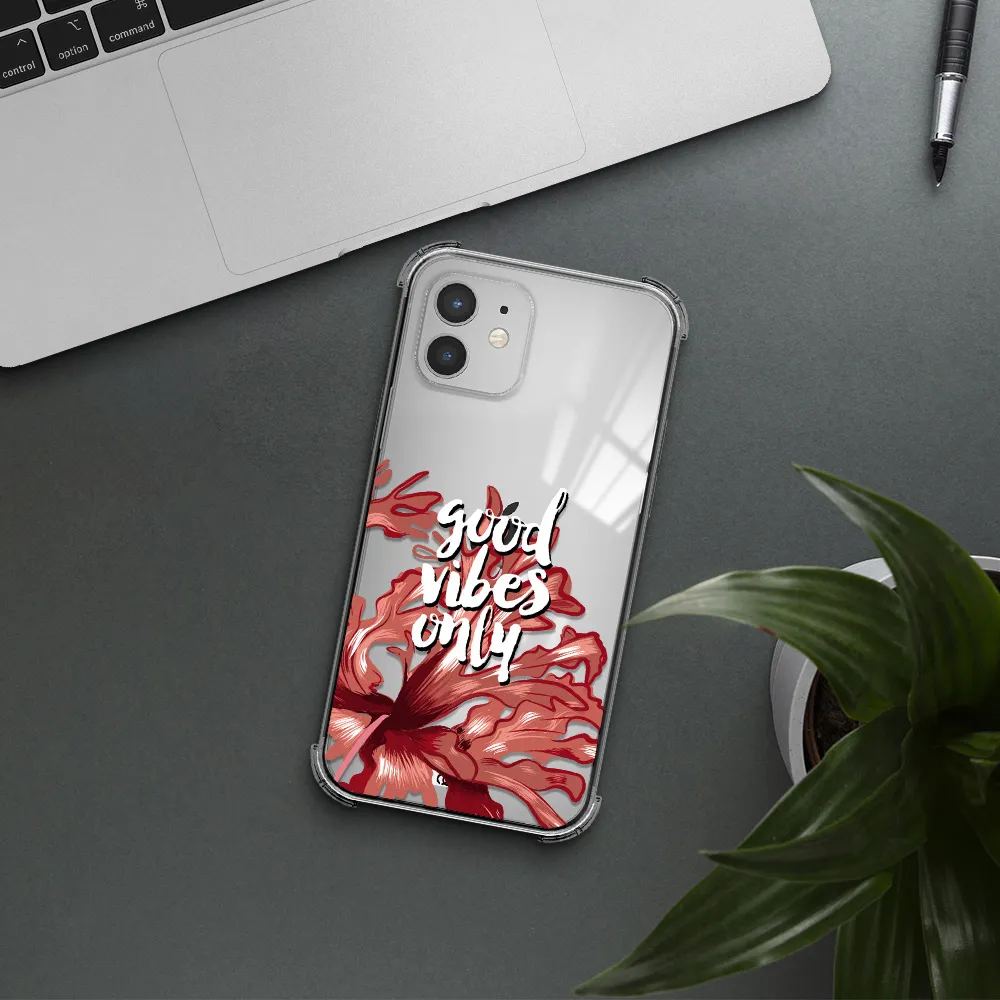 Tropical Vibes Red Apple iPhone 12 mini Clear PC Case