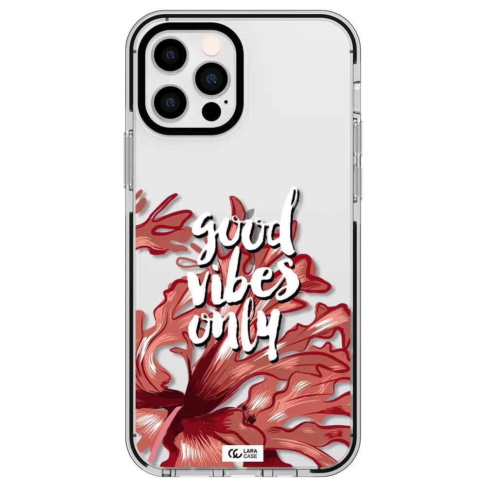 Tropical Vibes Red Apple iPhone 12 pro impact black border Case