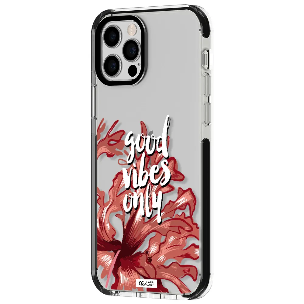 Tropical Vibes Red Apple iPhone 12 pro impact black border Case