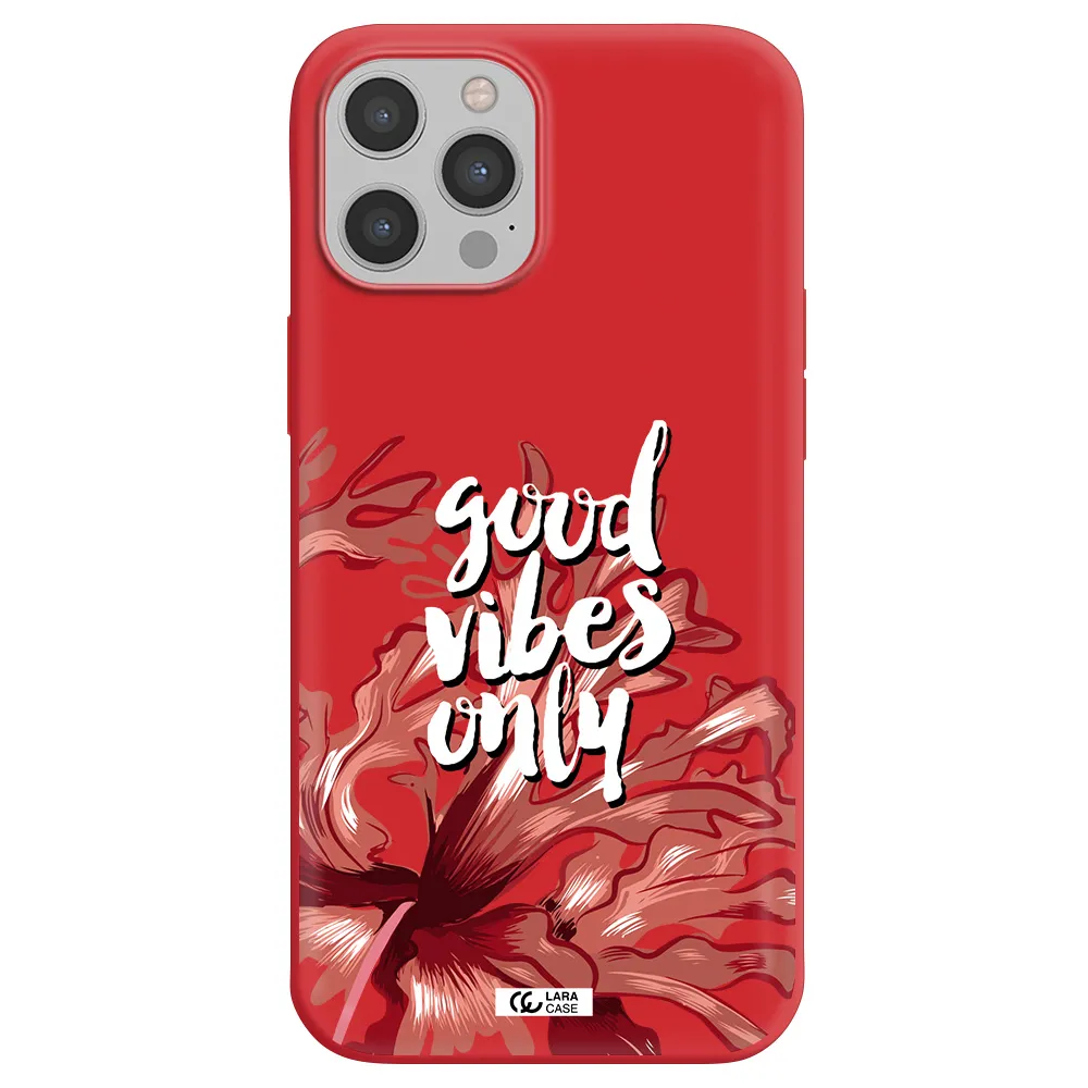 Tropical Vibes Red Apple iPhone 12 pro Silicone Imperial Red Case