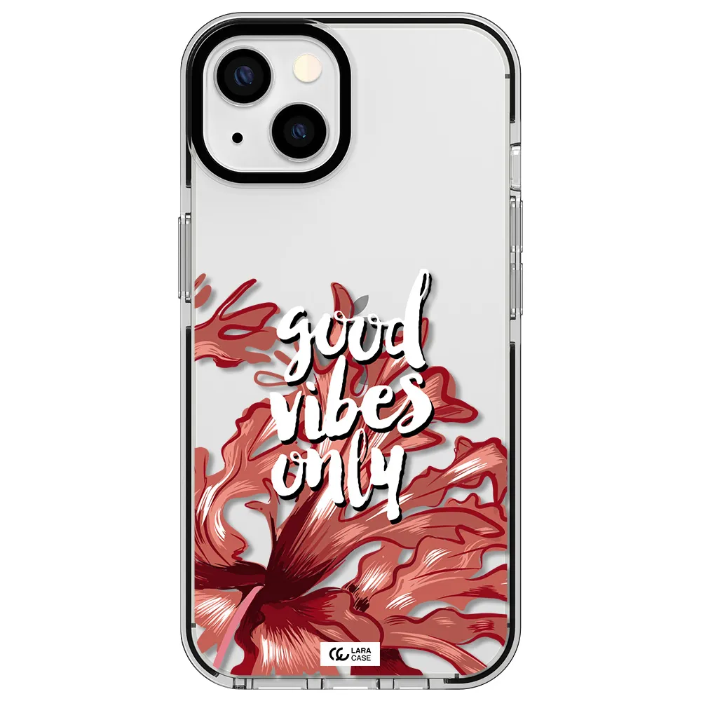 Tropical Vibes Red Apple iPhone 13 impact black border Case