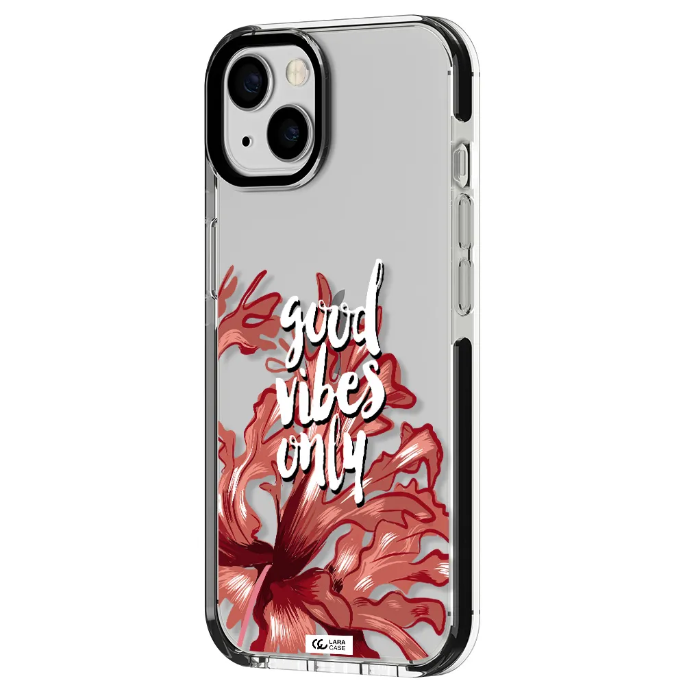 Tropical Vibes Red Apple iPhone 13 impact black border Case