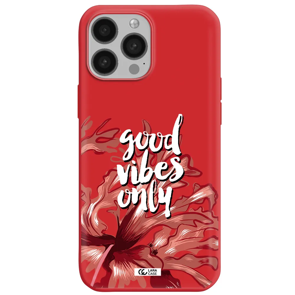 Tropical Vibes Red Apple iPhone 13 Pro Max Silicone Imperial Red Case