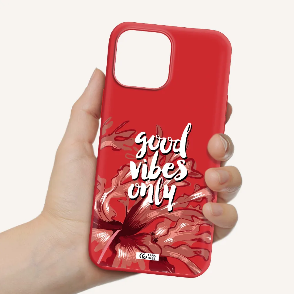 Tropical Vibes Red Apple iPhone 13 Pro Max Silicone Imperial Red Case