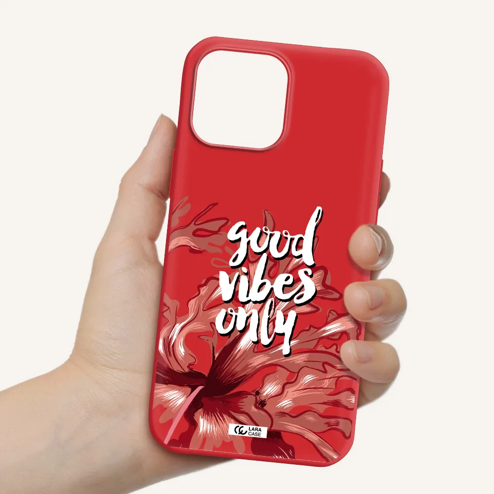 Tropical Vibes Red Apple iPhone 13 Pro Silicone Imperial Red Case