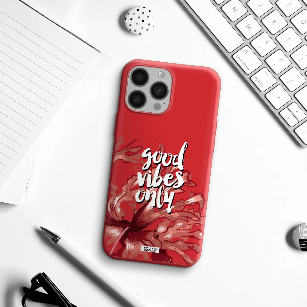 Tropical Vibes Red Apple iPhone 13 Pro Silicone Imperial Red Case