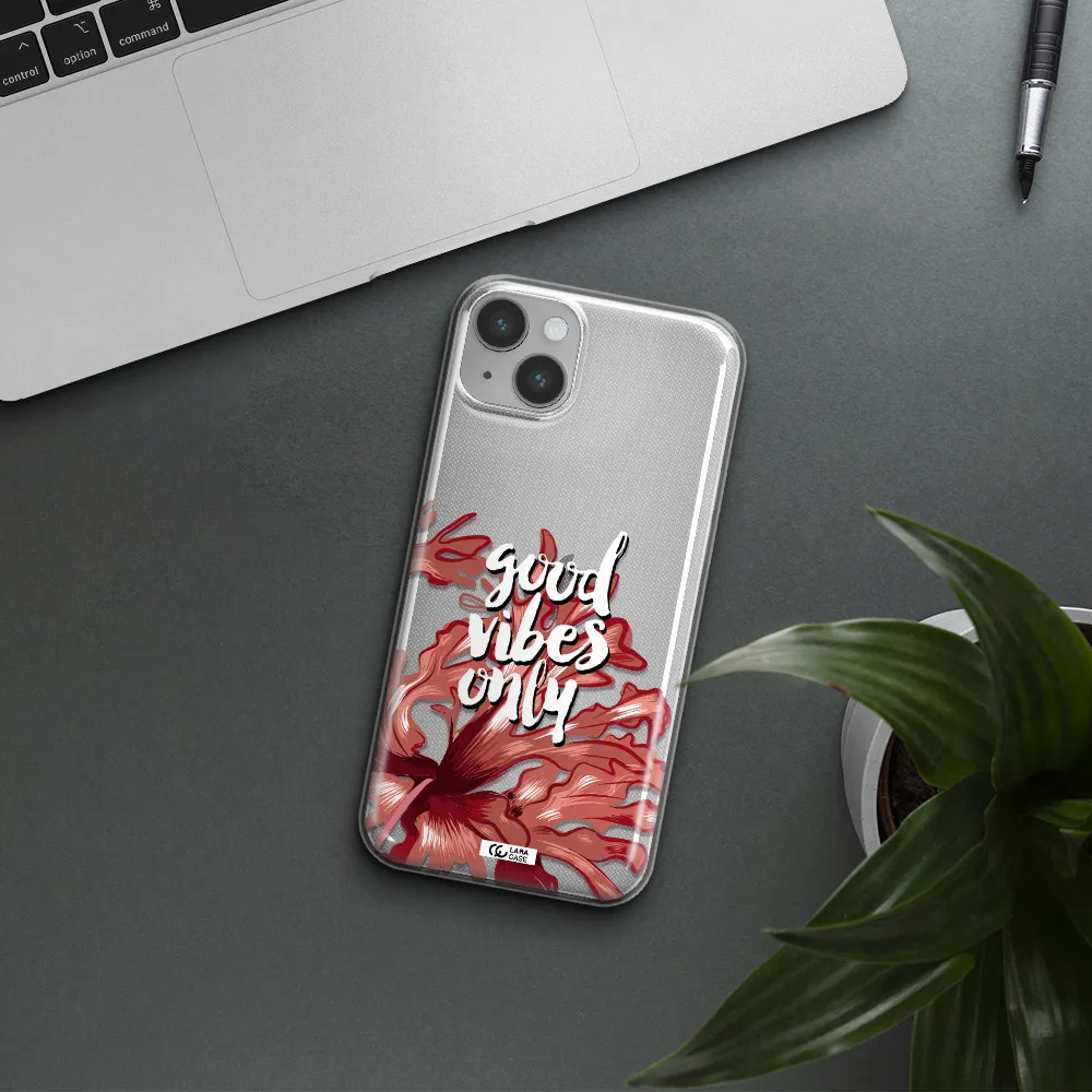 Tropical Vibes Red Apple iPhone 14 Clear TPU Case