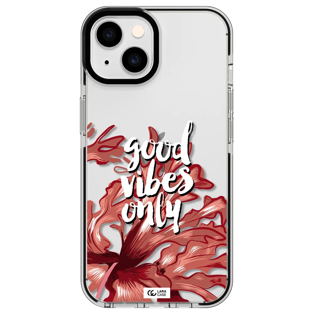 Tropical Vibes Red Apple iPhone 14 impact black border Case