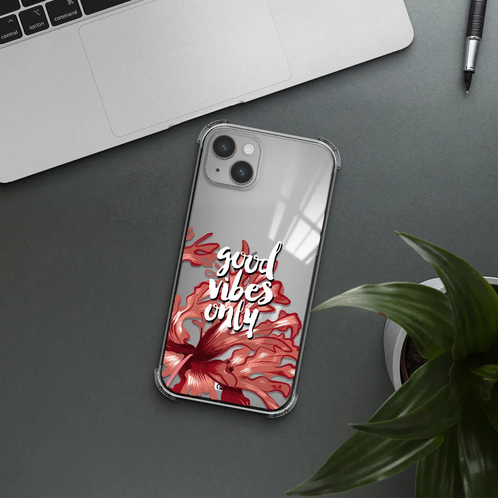 Tropical Vibes Red Apple iPhone 14 plus Clear PC Case