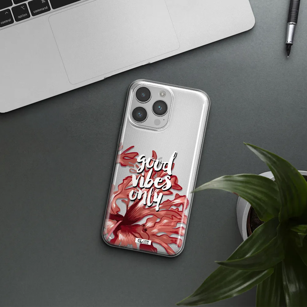 Tropical Vibes Red Apple iPhone 14 pro max Clear TPU Case