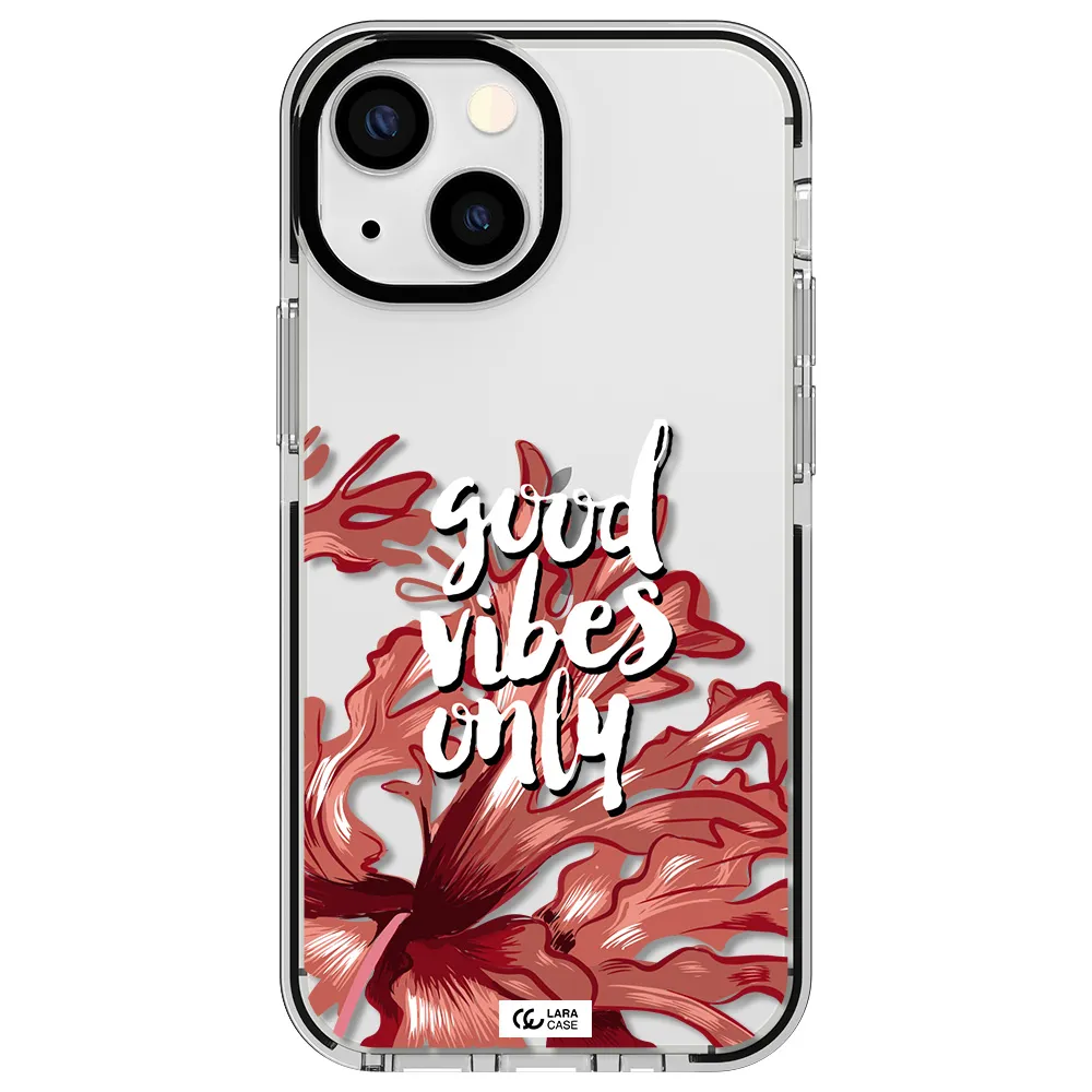Tropical Vibes Red Apple iPhone 15 impact black border Case
