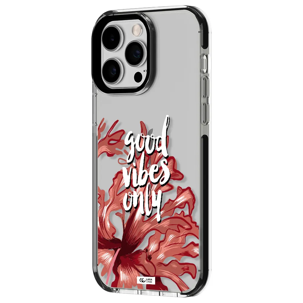 Tropical Vibes Red Apple iPhone 15 Pro impact black border Case