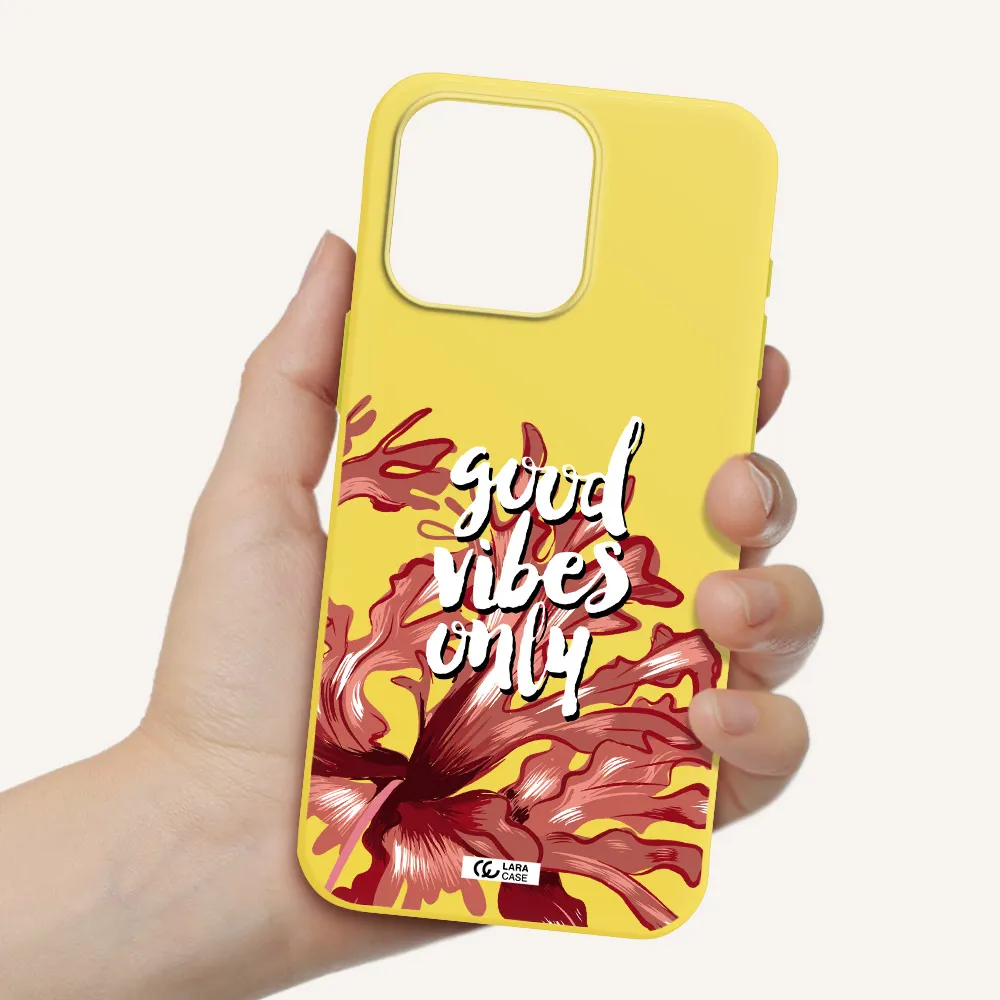 Tropical Vibes Red Apple Iphone 15 Pro max Silicone canary yellow Case