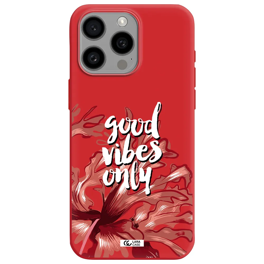 Tropical Vibes Red Apple Iphone 15 Pro Max Silicone Imperial Red Case