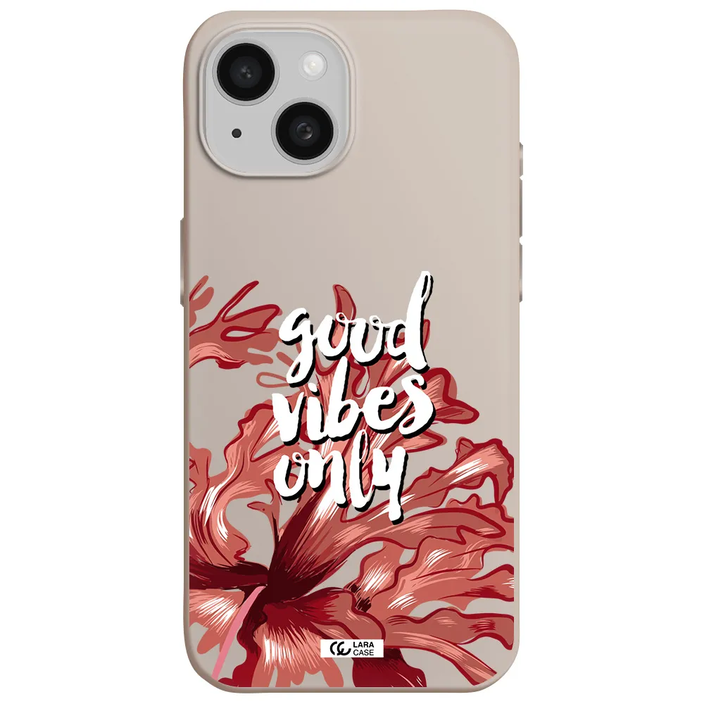 Tropical Vibes Red Apple iPhone 15 Silicone Stone Case
