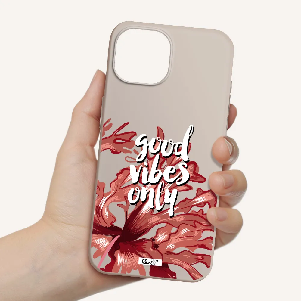 Tropical Vibes Red Apple iPhone 15 Silicone Stone Case
