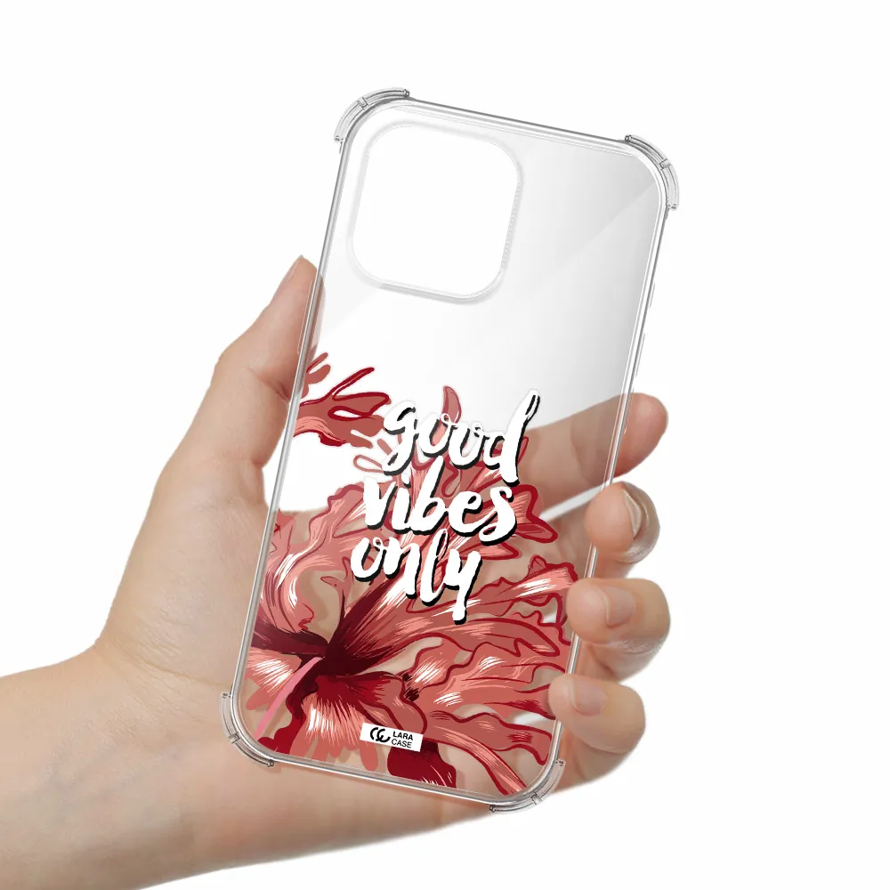 Tropical Vibes Red Apple Iphone 16 Pro Max Clear Pc Case