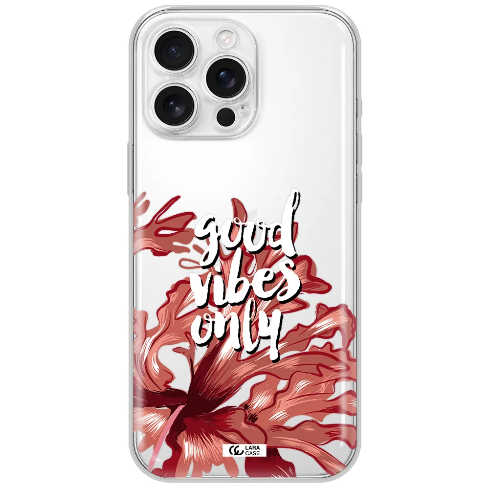 Tropical Vibes Red Apple Iphone 16 Pro Max Clear Tpu Case