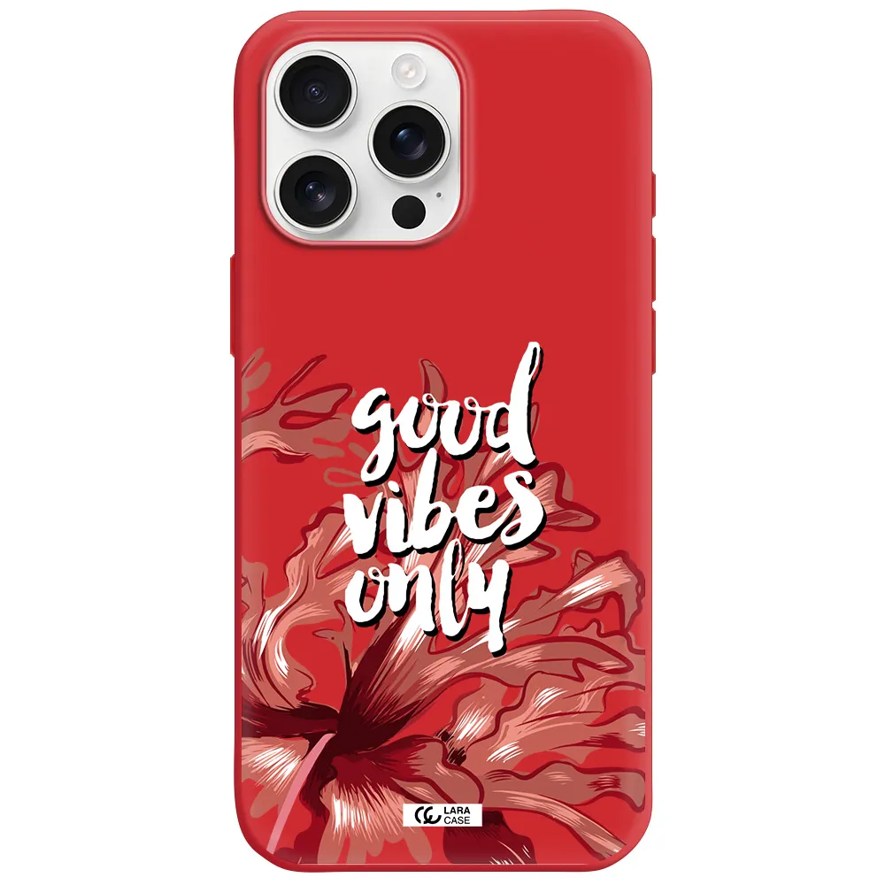 Tropical Vibes Red Apple Iphone 16 Pro Max Silicone Imperial Red Case