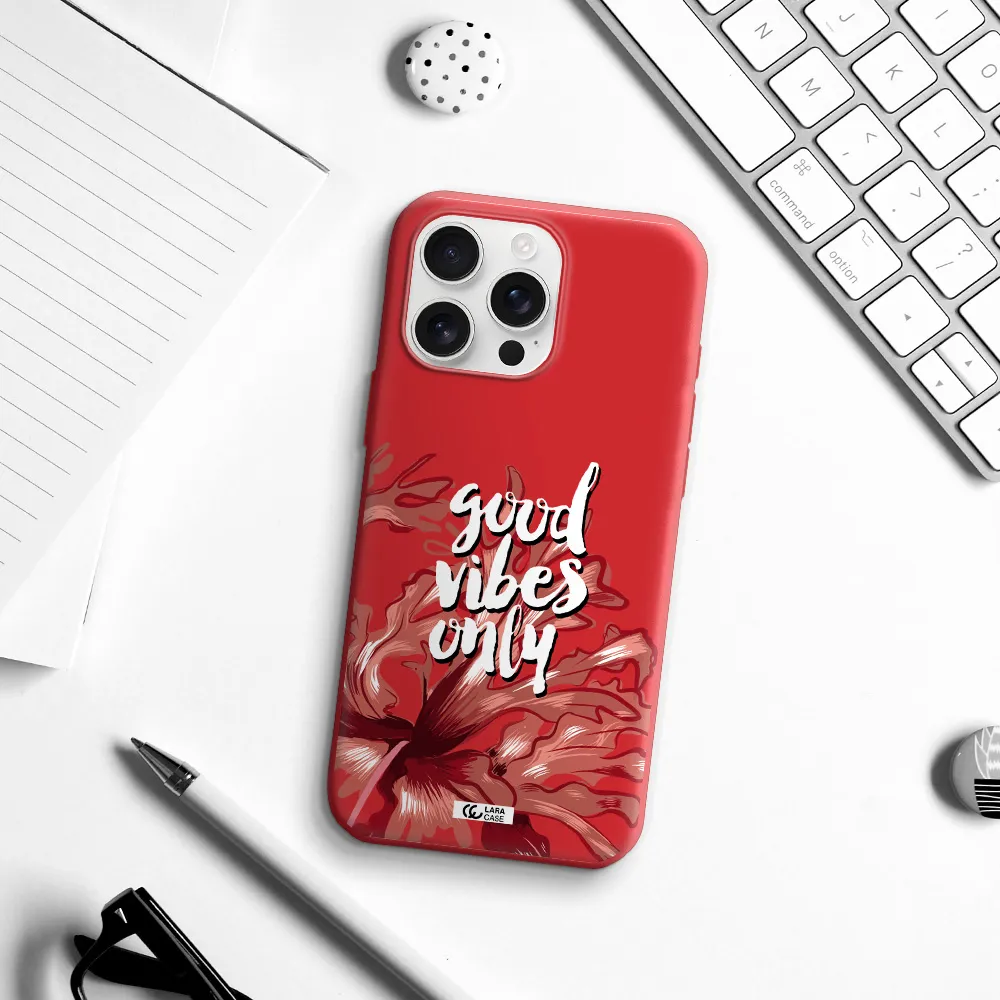 Tropical Vibes Red Apple Iphone 16 Pro Max Silicone Imperial Red Case