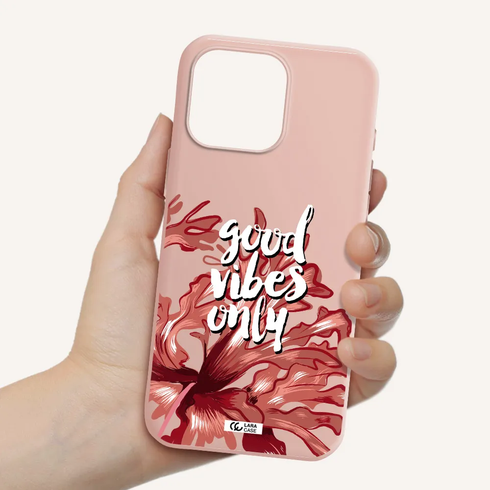 Tropical Vibes Red Apple Iphone 16 Pro Max Silicone Pastel Pink Case