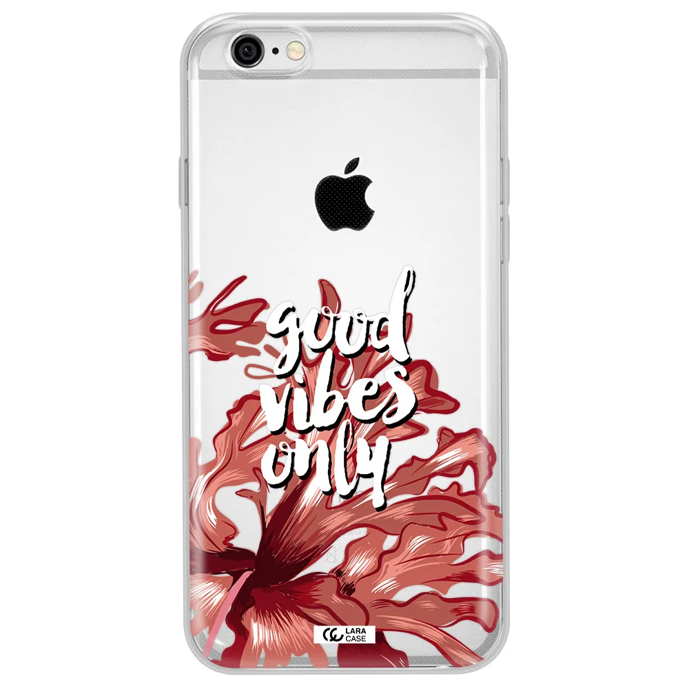 Tropical Vibes Red Apple iPhone 6 plus Clear TPU Case