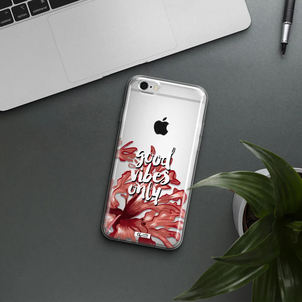 Tropical Vibes Red Apple iPhone 6 plus Clear TPU Case
