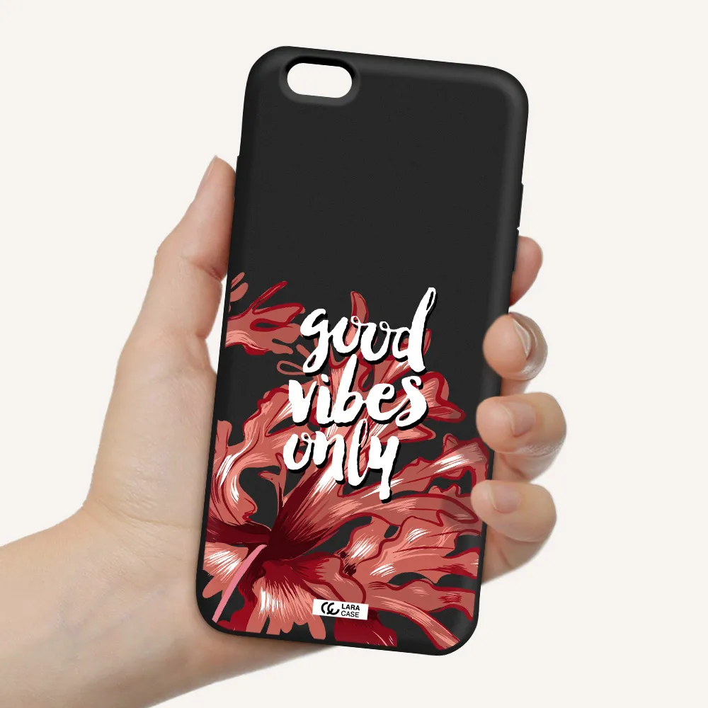 Tropical Vibes Red Apple iPhone 6 plus Silicone black Case