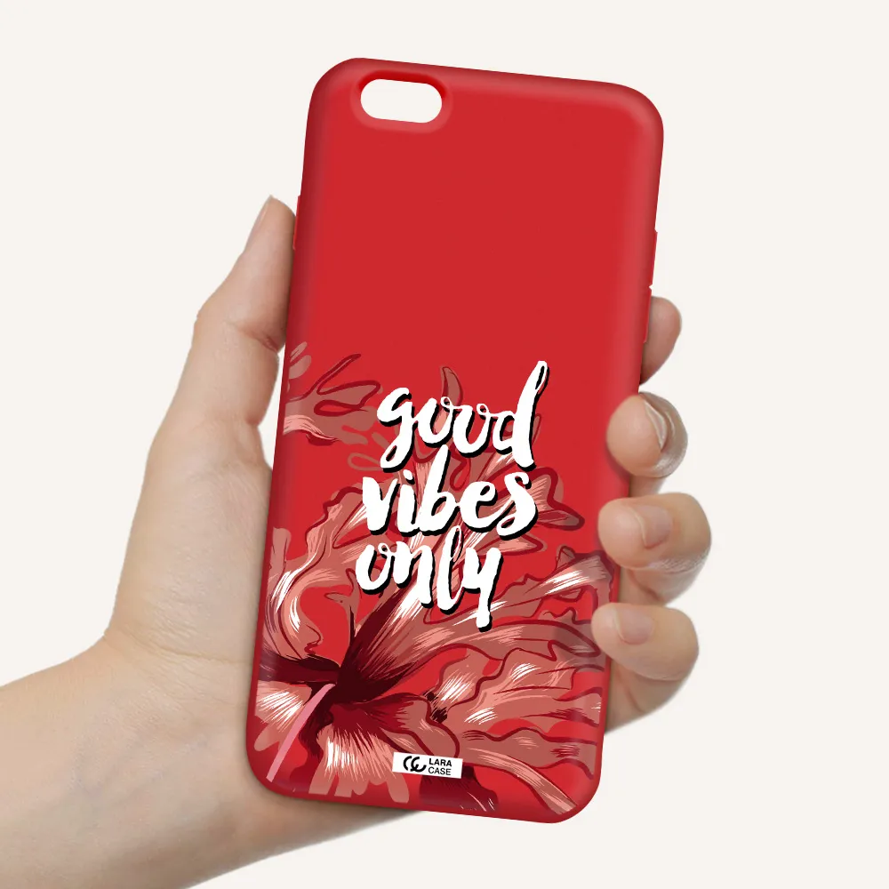 Tropical Vibes Red Apple iPhone 6 plus Silicone Imperial Red Case