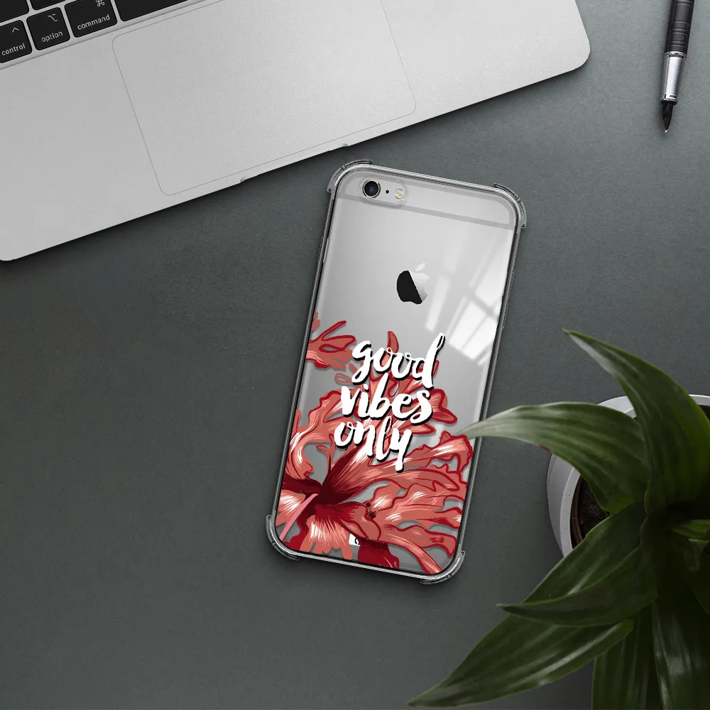 Tropical Vibes Red Apple iPhone 6 s plus Clear PC Case