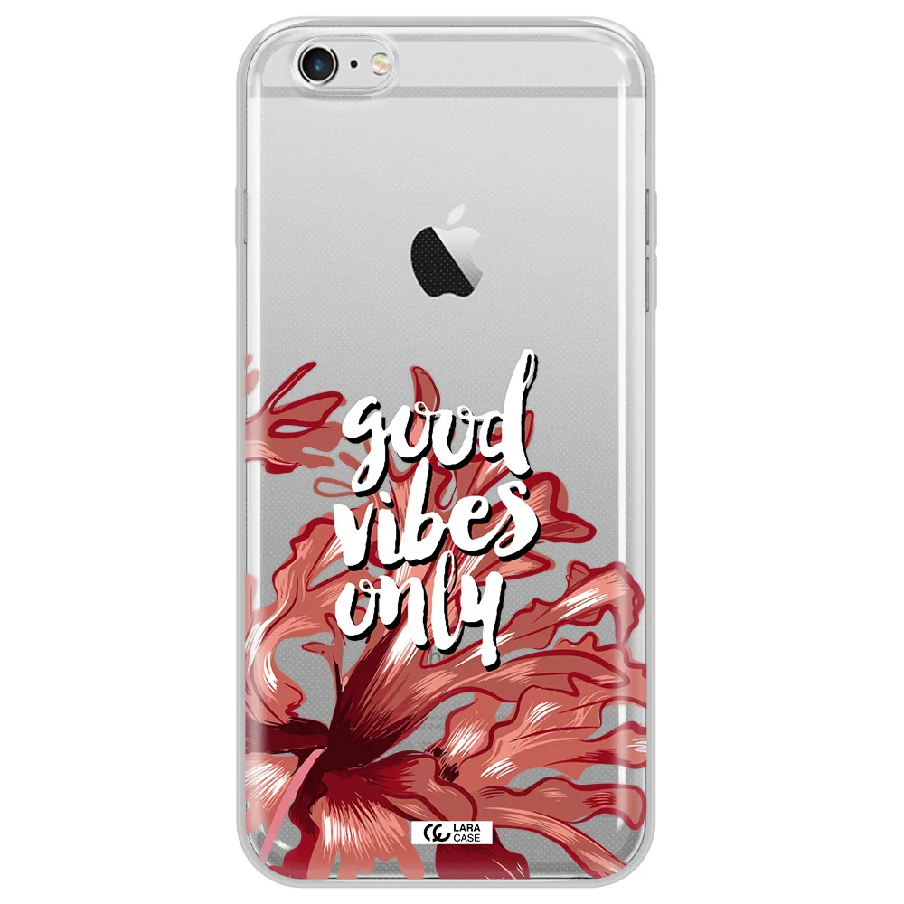 Tropical Vibes Red Apple iPhone 6 s plus Clear TPU Case