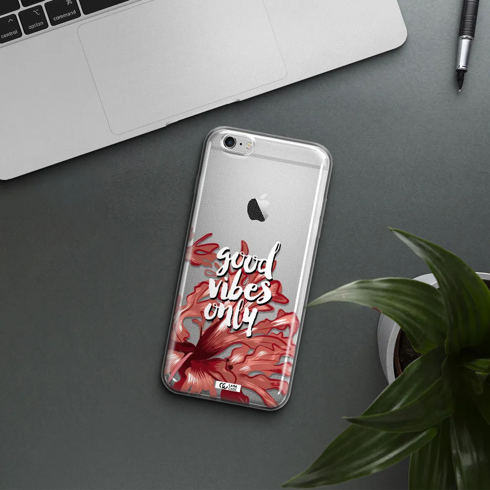 Tropical Vibes Red Apple iPhone 6 s plus Clear TPU Case