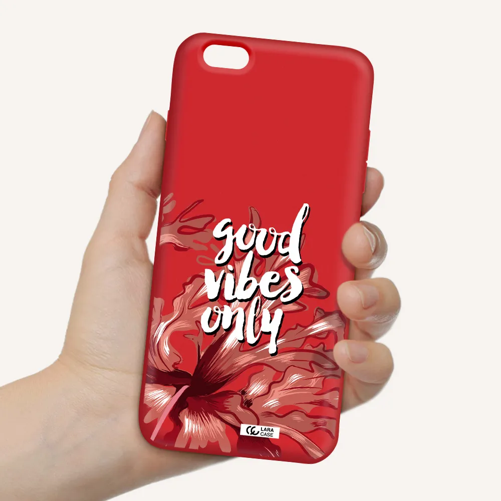 Tropical Vibes Red Apple iPhone 6 s plus Silicone Imperial Red Case