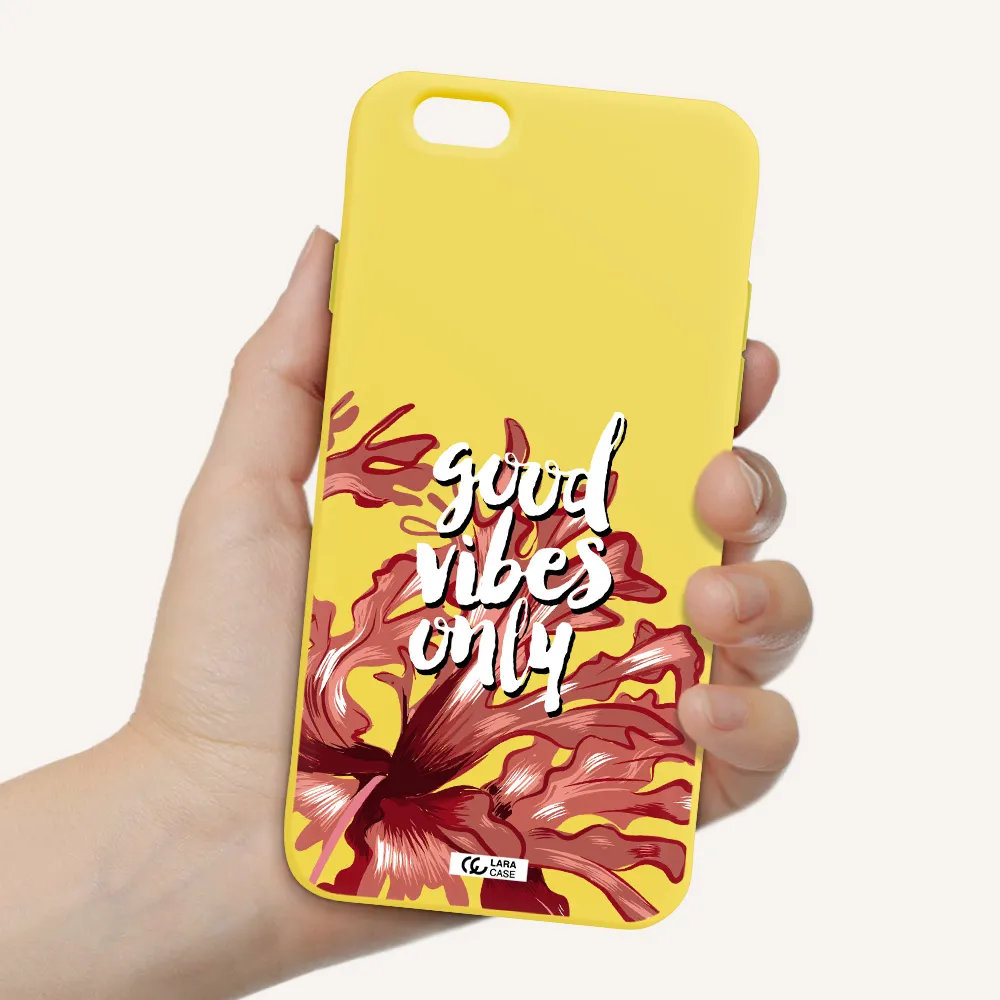 Tropical Vibes Red Apple iPhone 6 Silicone canary yellow Case